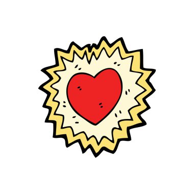 Sevgililer günü kalp karikatür