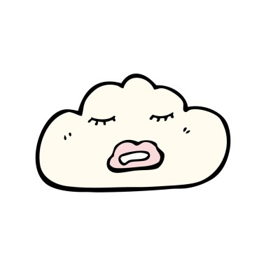 Uyuyan bulut karikatür