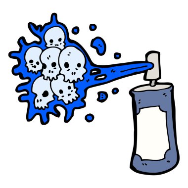 grafiti kafatası karikatür