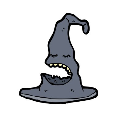 sihirli cadı şapkası karikatür