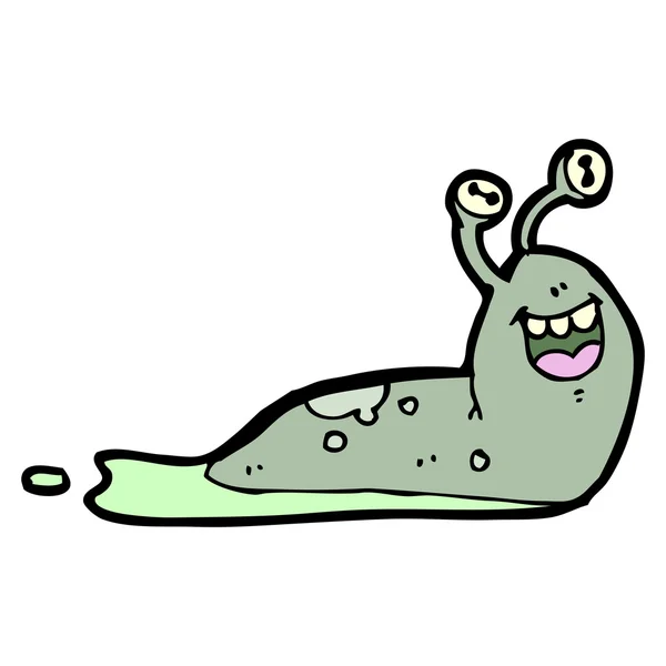 Funny slug cartoon — Stock Vector