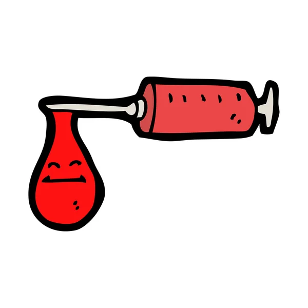 Blood donation cartoon character — Stock Vector