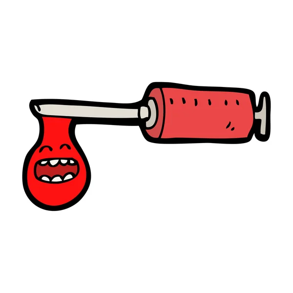 Doação de sangue personagem cartoon — Vetor de Stock