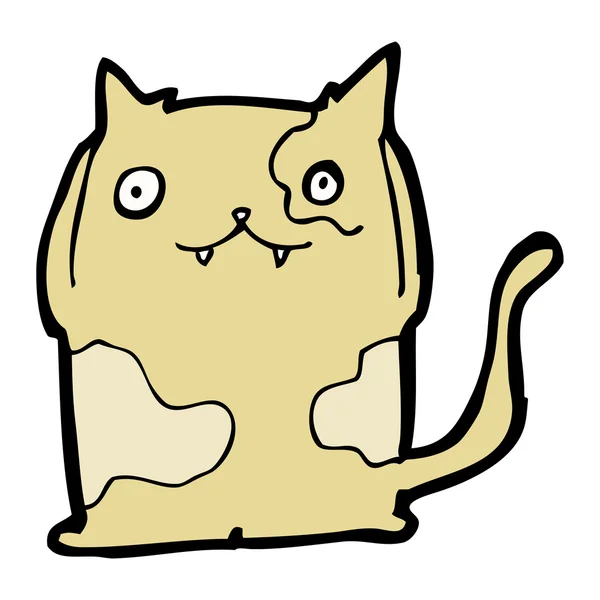 Lustige dicke Katze Karikatur — Stockvektor