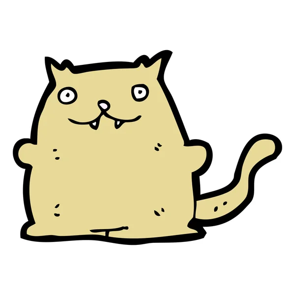 Grappige FatCat cartoon — Stockvector