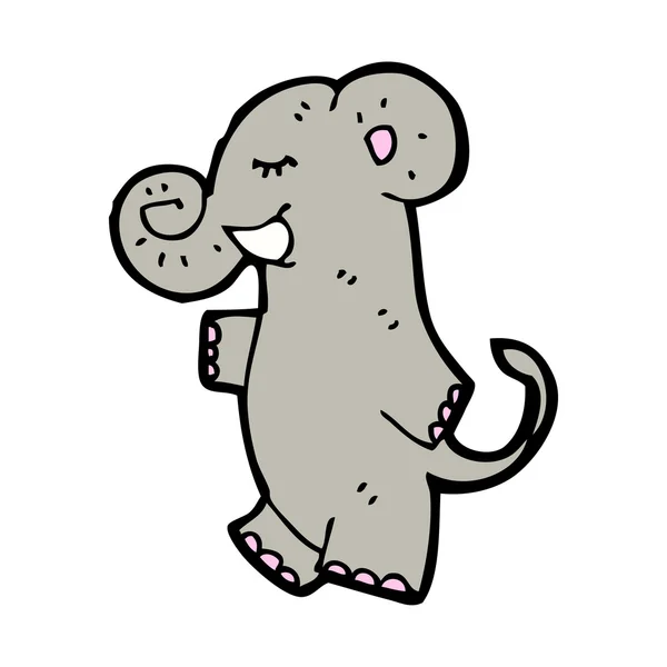 Caricatura de elefante caminando — Archivo Imágenes Vectoriales