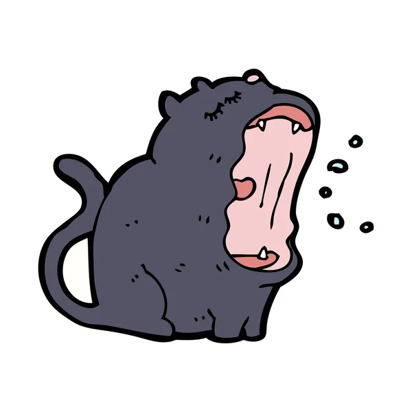 Dibujos animados gato negro — Vector de stock