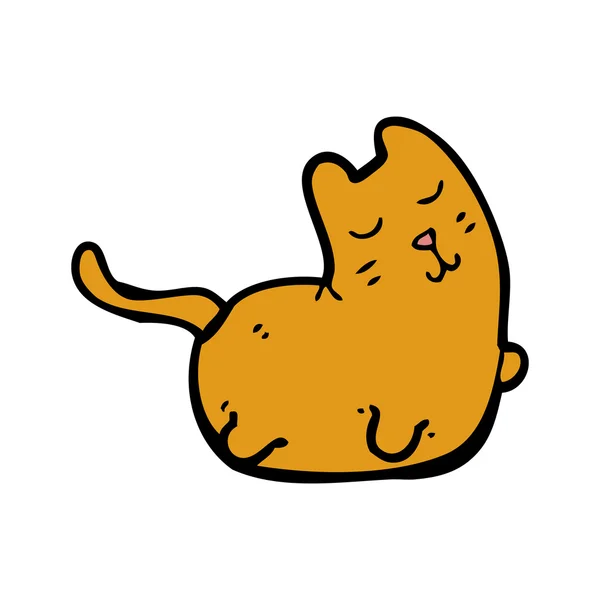 Fat cat cartoon — Stockvector