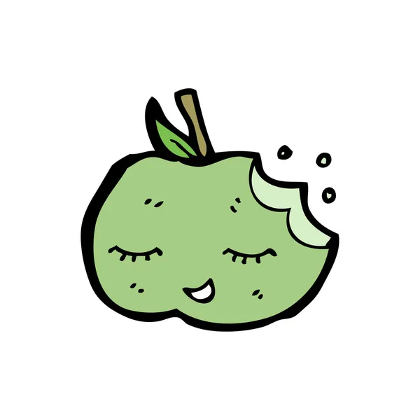 Manzana picada de dibujos animados — Vector de stock