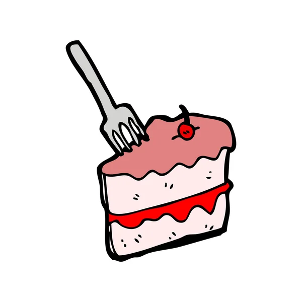 Leckerer Kuchen Cartoon — Stockvektor