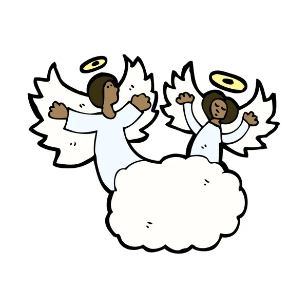 Engel auf Wolke sieben — Stockvektor