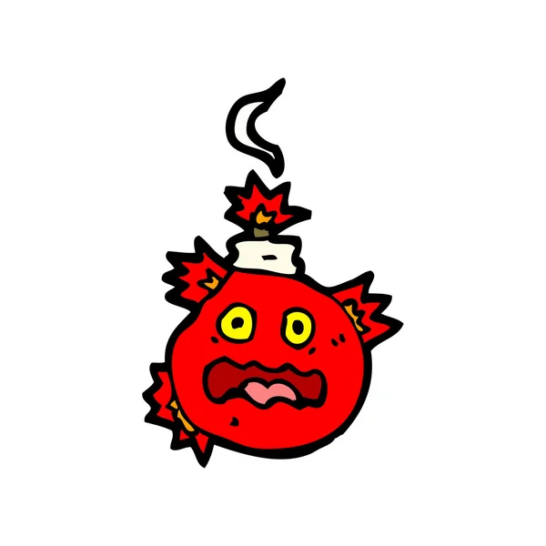 Bomba de cereja Desenhos animados — Vetor de Stock