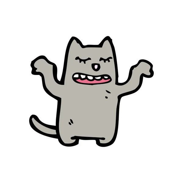 Caricature chat facile à vivre — Image vectorielle