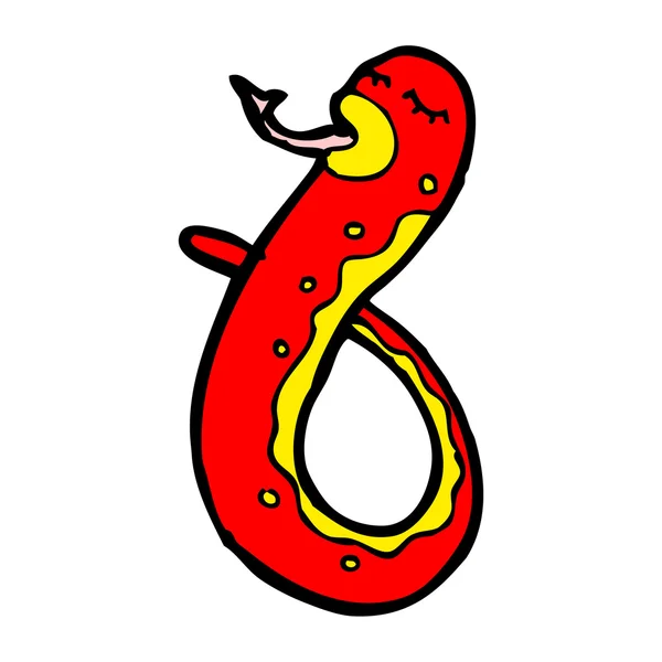 Dibujos animados de serpiente venenosa — Archivo Imágenes Vectoriales