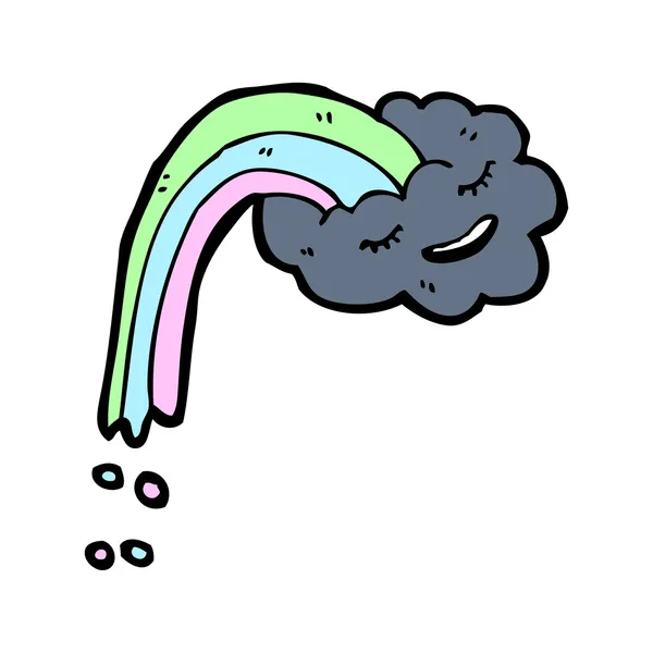 Nube de arco iris de dibujos animados — Vector de stock