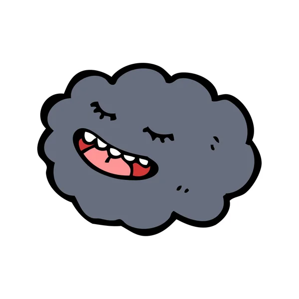 Šťastný černý mrak kreslený — Stockový vektor