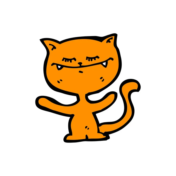 Testa di grasso gatto cartone animato — Vettoriale Stock