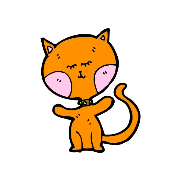 Kitsch gatto cartone animato — Vettoriale Stock
