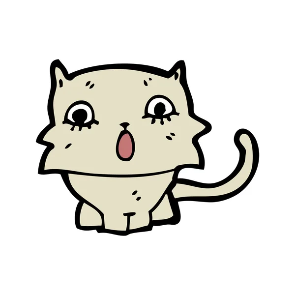Desenhos animados de gato surpreso — Vetor de Stock