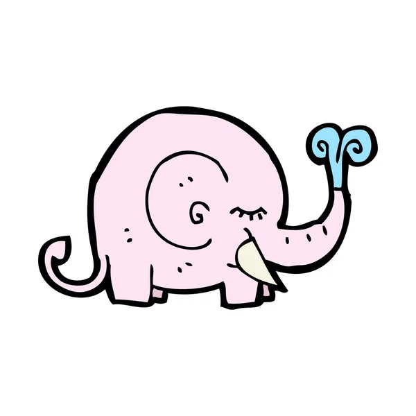 Éléphant rose dessin animé — Image vectorielle