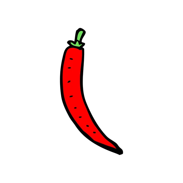 Schrullige Zeichnung eines Chili — Stockvektor