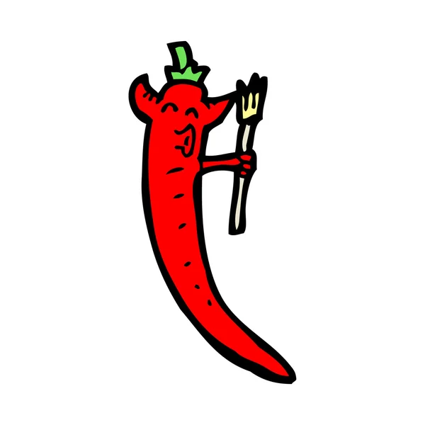 Cartoon djävulen chili — Stock vektor