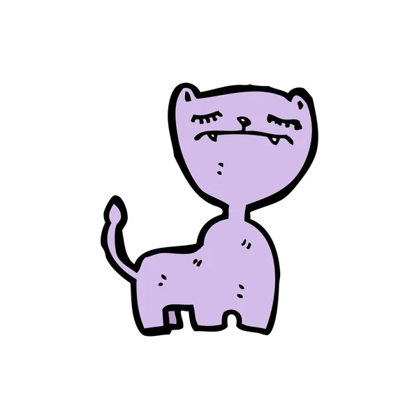 Desenhos animados de gato roxo — Vetor de Stock