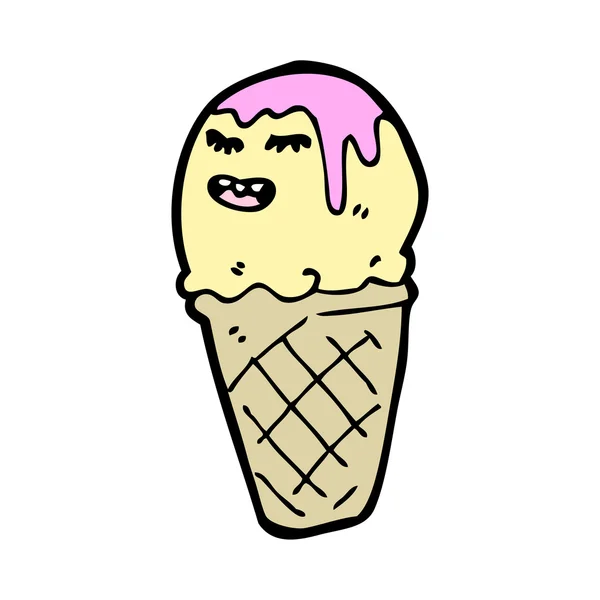 Feliz helado de dibujos animados — Archivo Imágenes Vectoriales