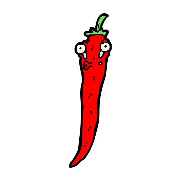 Caricatura de chile rojo — Vector de stock