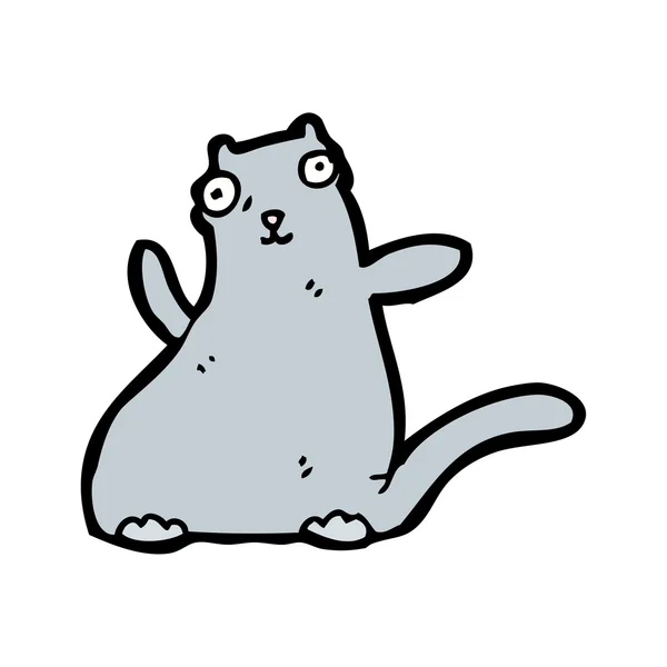 Grasso gatto cartone animato — Vettoriale Stock