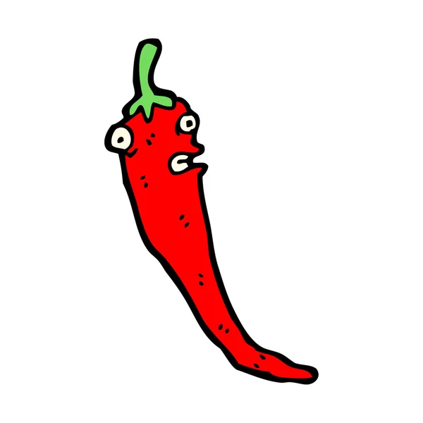 Caricature au piment rouge — Image vectorielle