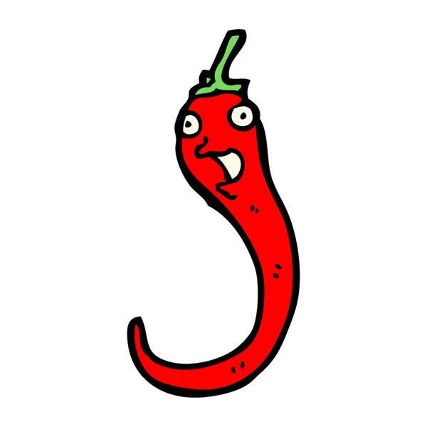 Piros chili paprika rajzfilm — Stock Vector
