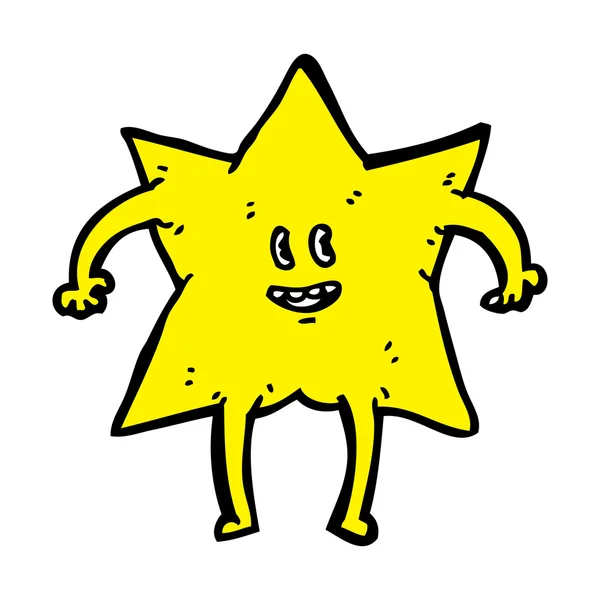 Desenhos animados estrela feliz — Vetor de Stock