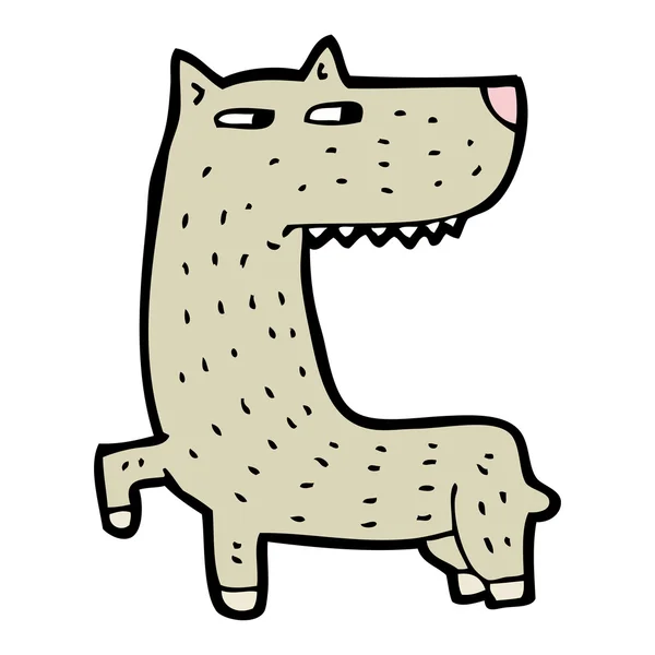 Vlk kreslený — Stockový vektor