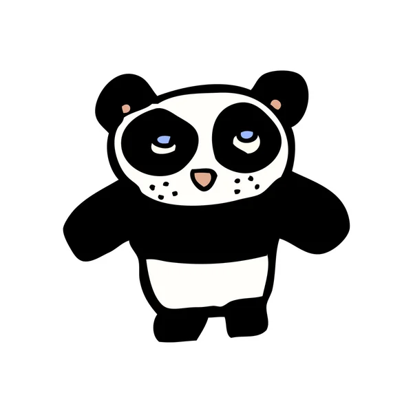 Happy panda tecknad — Stock vektor