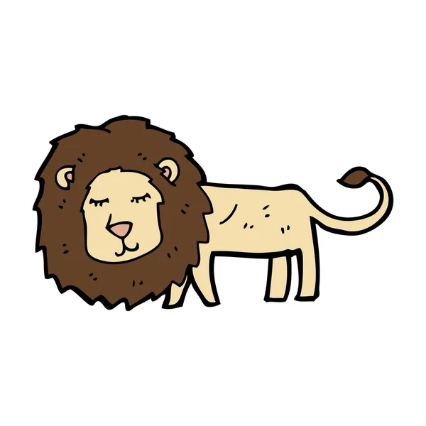 Thin lion cartoon — Stock Vector