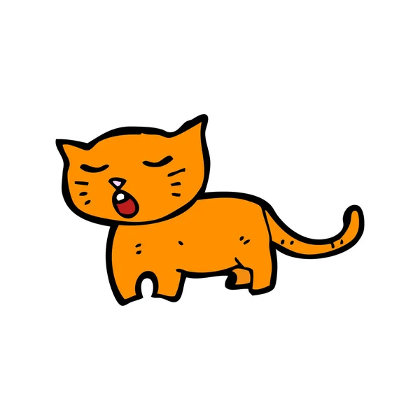 Feliz desenho animado gato cantando — Vetor de Stock