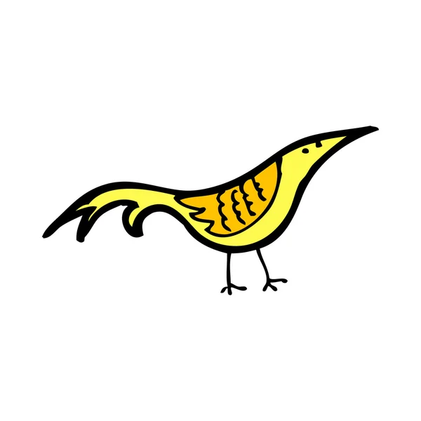 Cartoon tweeting bird — Stock Vector