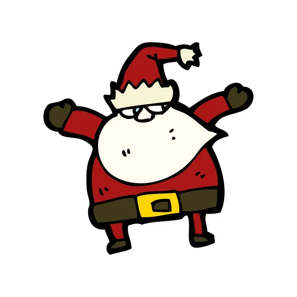 Papá Navidad traje de dibujos animados — Vector de stock