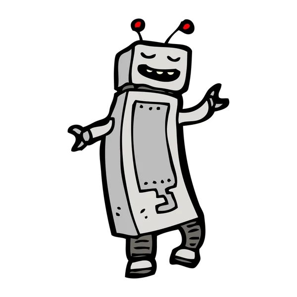 Dancing robot cartoon — Stock Vector
