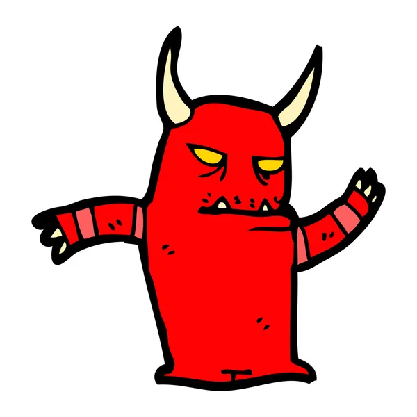 Caricature du diable en colère — Image vectorielle