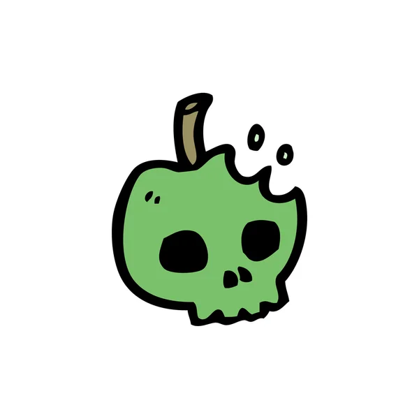 Poison apple cartoon — Stockvector