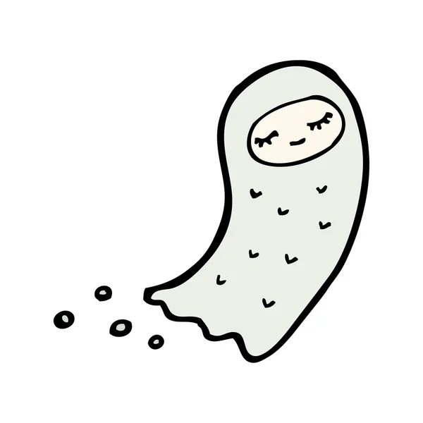 Bonita caricatura fantasma — Vector de stock