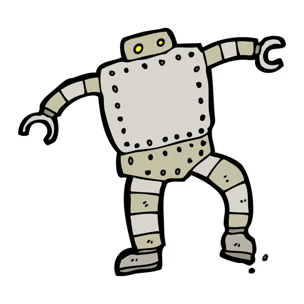 巨大ロボット ステップ漫画 — ストックベクタ