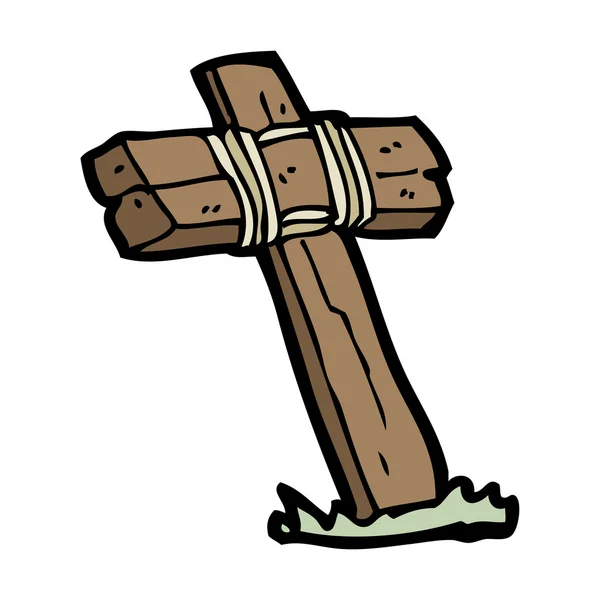 Croix en bois — Image vectorielle