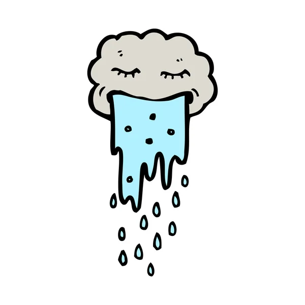 Cartoon rain cloud — Stock Vector