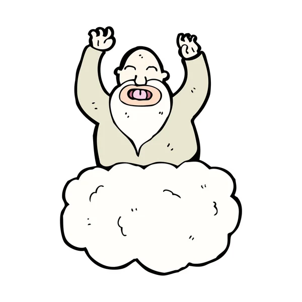 云彩上的卡通神 — 图库矢量图片
