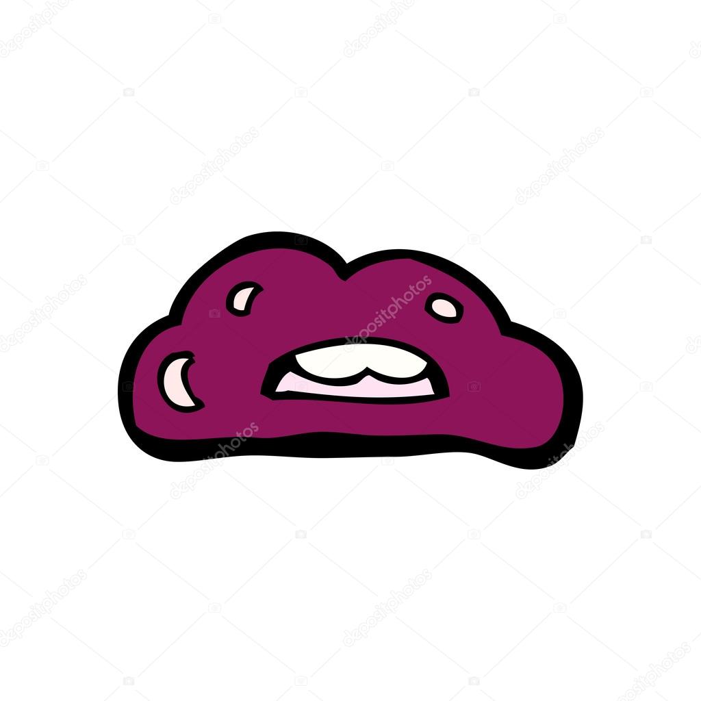 Cartoon glossy lips Glossy lips cartoon — Stock Vector