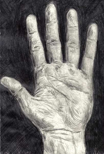Otworzyć dłoń, dłoń — Zdjęcie stockowe
