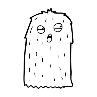 karikatür kıllı canavar